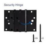 RELIABILT 4-in H Square Oil-rubbed bronze Security Interior Door Hinge 3 -Pack