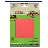 Gator 220-Grit Clamp-On Sandpaper Sheets - 25 Pack