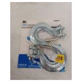 3/8-inch Zinc Plated Clevis Slip Hook, Lot of 2