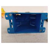 Blue Plastic Electrical Box Mount
