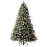 Holiday Living 7.5-ft Hayden pine Pre-lit Artificial Christmas Tree with Twinkling Multicolor LED Lights