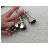 RELIABILT 3/8-in compression x 3/8-in FIP x 16-in Braided stainless steel Flexible Faucet Supply Line, 2 Pack