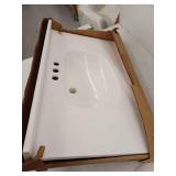 Project Source 30 Inch Vanity Top, White (Incomplete)