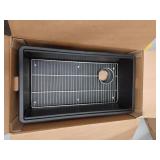 Billings 32.5 in. Undermount Single Bowl Granite Composite Workstation Kitchen Sink in Matte Black