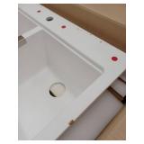 Quarza 33 in. Drop-in/Undermount 50/50 Double Bowl White Granite Composite Kitchen Sink