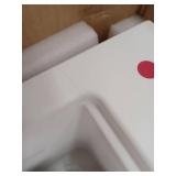 Quarza 33 in. Drop-in/Undermount 50/50 Double Bowl White Granite Composite Kitchen Sink