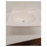 Project Source Dover 18-in Light Gray Single Sink Bathroom Vanity with White Cultured Marble Top