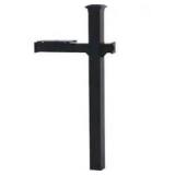 RELIABILT 4 x 4 Black Galvanized Steel Mailbox Post