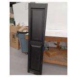15 in. x 63 in. Raised Panel Vinyl Exterior Shutters Pair in #002 Black