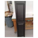 15 in. x 63 in. Raised Panel Vinyl Exterior Shutters Pair in #002 Black