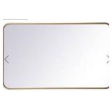 Contemporary 20x36 Silver Frame Wall Mirror