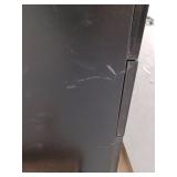 48-inch Black Bathroom Vanity with Cultured Marble Top and Gold Hardware