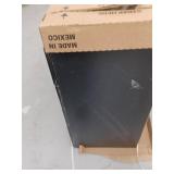 48-inch Black Bathroom Vanity with Cultured Marble Top and Gold Hardware