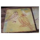3-12" x 12" Metal Bird Pictures