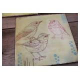 3-12" x 12" Metal Bird Pictures