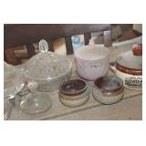 Vtg. Cut Glass Candy Dish and More needs cleaning