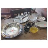 Vtg. Metal Relish Dish and More