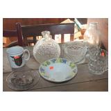 Vtg. Glass Ice Bucket and More