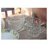 Vtg. Glass Ice Bucket and More