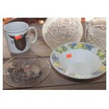 Vtg. Glass Ice Bucket and More