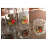 Vintage Strawberry Drinking Glasses