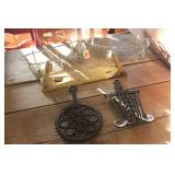 Vtg. Metal Towel Holder, Trivets & More