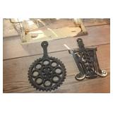 Vtg. Metal Towel Holder, Trivets & More