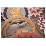 Vtg. Folded Star Quilt Wall Hangings & More