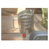 Vtg. Pewter Dish, Sifter and More