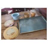 Lg. Vintage Metal Tray and More