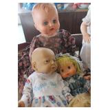 Rubbermaid Full of Vintage Dolls