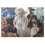 Rubbermaid Full of Vintage Dolls