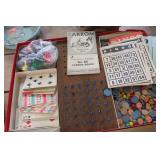 Vtg. Game Chest and More