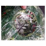 8 Pcs 8 Mini Christmas Wreaths for Kitchen Cabinet Small Christmas Candle Rings Wreaths, Front Door Pillars/Home Table Centerpieces Hanging Garlands, for Windows/Wedding Decor (No Red Ribbon)