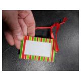 Marsui 12 Pcs Christmas Acrylic Photo Ornaments Hanging Picture Frame Ornaments for Christmas Tree 2 x 3 Inch Small Hanging Picture Frame for Xmas Tree Decoration Winter Holiday Gifts (Striped)