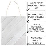 Hampton Art Plank Diagonal 8 X 10 White, Wood Plaque, Wood Sign Blank, Blanks, Wooden Plaques, Blank Signs for Crafts, Wooden Sign Blank, Planks for Crafts