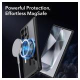 ESR for Samsung S24 Ultra Case, Compatible with MagSafe, Magnetic Case for Samsung Galaxy S24 Ultra, Military-Grade Protection, Yellowing Resistant, Classic Series, Clear Black