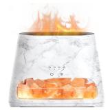 SALKING 2-in-1 Ultrasonic Essential Oil Diffuser & Himalayan Salt Lamp, Aromatherapy Diffuser Cool Mist Humidifier with 3 Brightness, Salt Therapy Lamp, 100% Pure Himalayan Salt Rock, 150ml (Marble)
