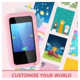 SYNCFUN Kids Smart Phone, Unicorn Toys Birthday Gifts for Girls Age 3 4 5 6 7 8 9 10 Year Old, Toddler Phone Toys with Dual Camera, Game, Music Player, Alarm Clock, 8GB Memory Card