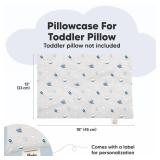 KeaBabies Toddler Pillowcase 13x18 - Organic Cotton Toddler Pillowcase for Kids, Boys, Girls, Soft & Durable Cotton Cover for Miniature Sleepy Pillows, Cute Colors, Pillow Sold Separately (Cosmo)