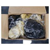 RUBFAC Bulkpcs Black and Gold Balloons, Black Metallic Gold Confetti Star Latex Balloons 5 10 12 18 Inch for 2026 New Year Graduation Birthday Retirement Wedding Anniversary Party Decorations