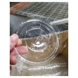 200 Pcs Clear Plastic Flat Lids, 3.9 Inch Disposable Cup Lids with Straw Slot, Fits 12, 16, 20, 24 Oz Cups for Iced Coffee Party Supplies