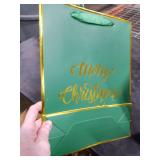 ForraFun 24 Pcs Medium Christmas Gift Bags with Handles Bulk 9.8 x 3.9 x 13 Inches Christmas Red Green Metallic Paper Gift Bags for Xmas Winter Holiday Party Favor Shopping Goodie Treat Bag