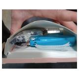 Stitch Gun for Clothes Handheld Stitch Gun Quick Clothing Fixer Sewing Kit Includes 1,000 Black Fasteners & 1,000 White Fasteners & 6 Needles (Blue)