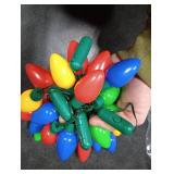 QZYL 4 Pcs Christmas Necklace, 9 LED Bulbs Christmas Light Up Necklace Bulk with 3 Flash Modes, Colorful Xmas Accessories for Women and Suitable for Xmas New Year Party Favor Accessories Decor