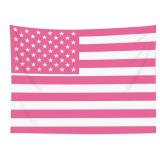 WEENEO Pink American Flag Tapestry Wall Hanging 60 x 40 Inch Funny Light Pink Striped Backdrop Poster for Home College Party Decor,Vivid Color Flag Backgrounds Tapestries for Outdoor Indoor Photoshoot