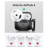 ESR for AirPods 4 Case, Compatible with AirPods 4 Generation Case (2024) (USB-C), Compatible with MagSafe, Drop-Proof Lock, Easy Open, Cyber Series, Black