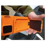 SSLOTSCASE for iPhone 17 Pro Max Case with 2X Privacy Screen Protector, Credit Card Holder & Stand & Slide Lens Cover & Kickstand, Military-Grade Heavy Duty Phone Cover for iPhone 17 Pro Max, Orange