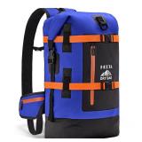 HEETA Dry Bags Waterproof Backpack 40L for Men & Women, Roll Top Heavy Duty Cushioned Hiking Backpack for Kayaking Boating Paddle Boarding Travel Camping Beach Vacation Cruise Ship Essentials, Blue