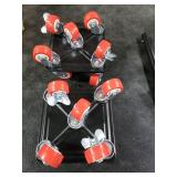 LOYAL TIGER Heavy Duty 1500LBS Furniture Dolly & Movers with 5X 360° Wheels - Carbon Steel Panel & Non-Slip Casters (5.4 Inch, Red)